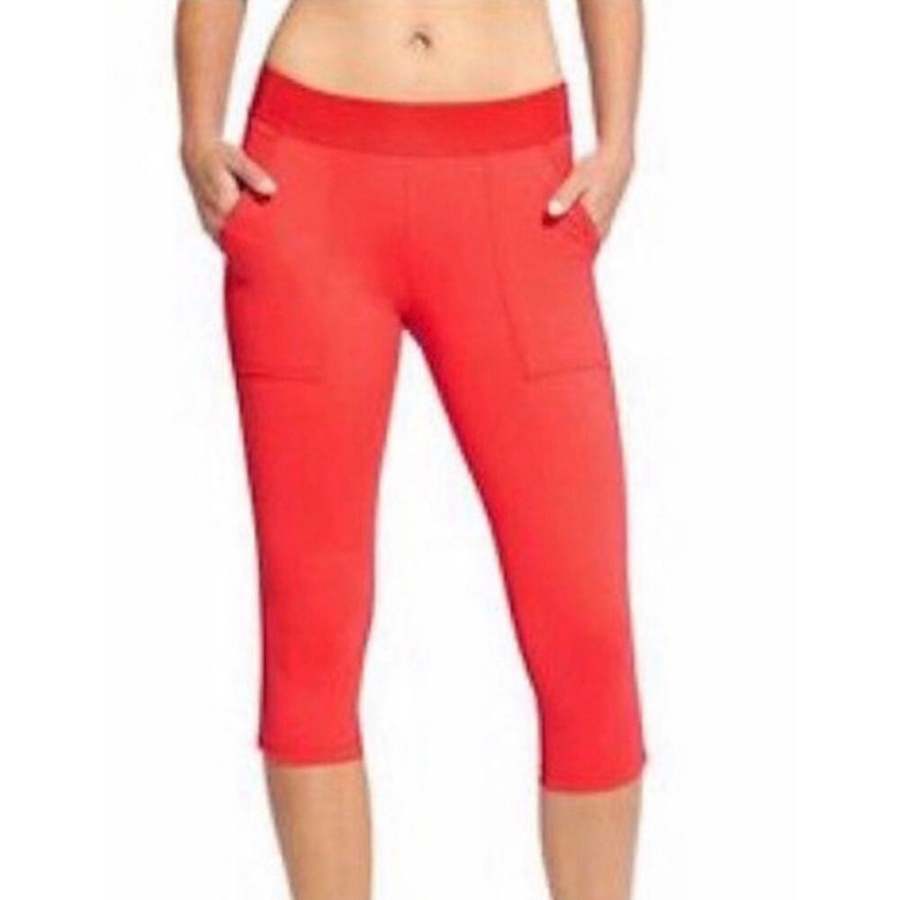 Derek Lam 10 Crosby x Athleta Red Jogger Pants XS Luxe Athleisure Pocket Stretch